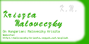 kriszta maloveczky business card